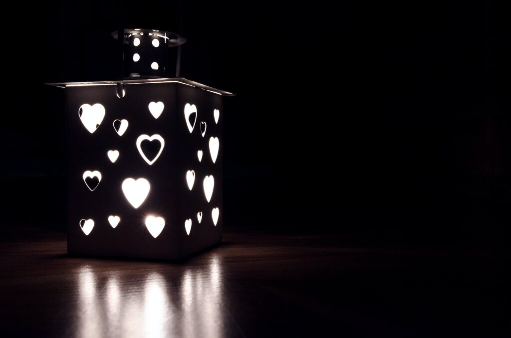 gray candle lantern